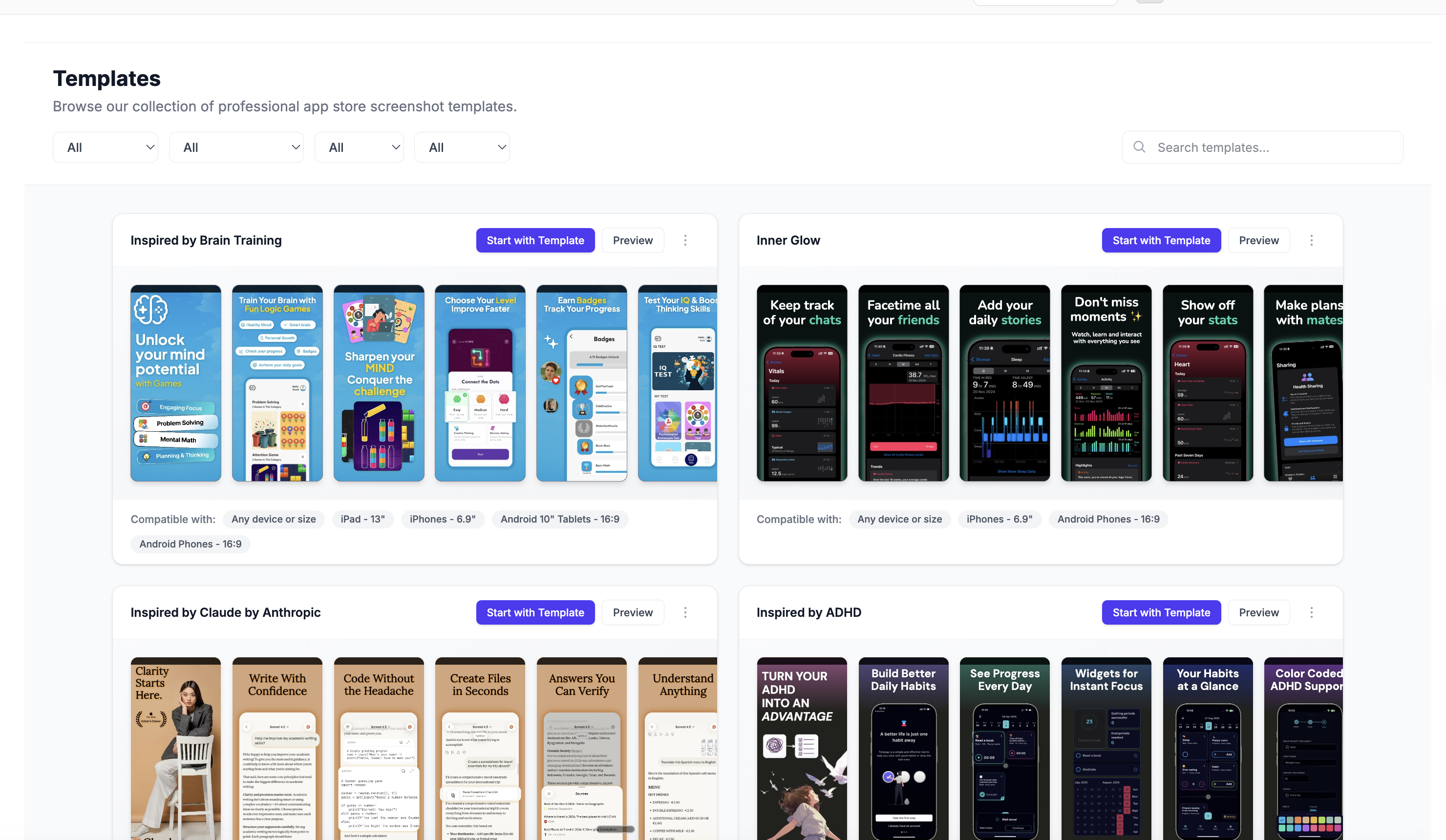 Template Gallery
