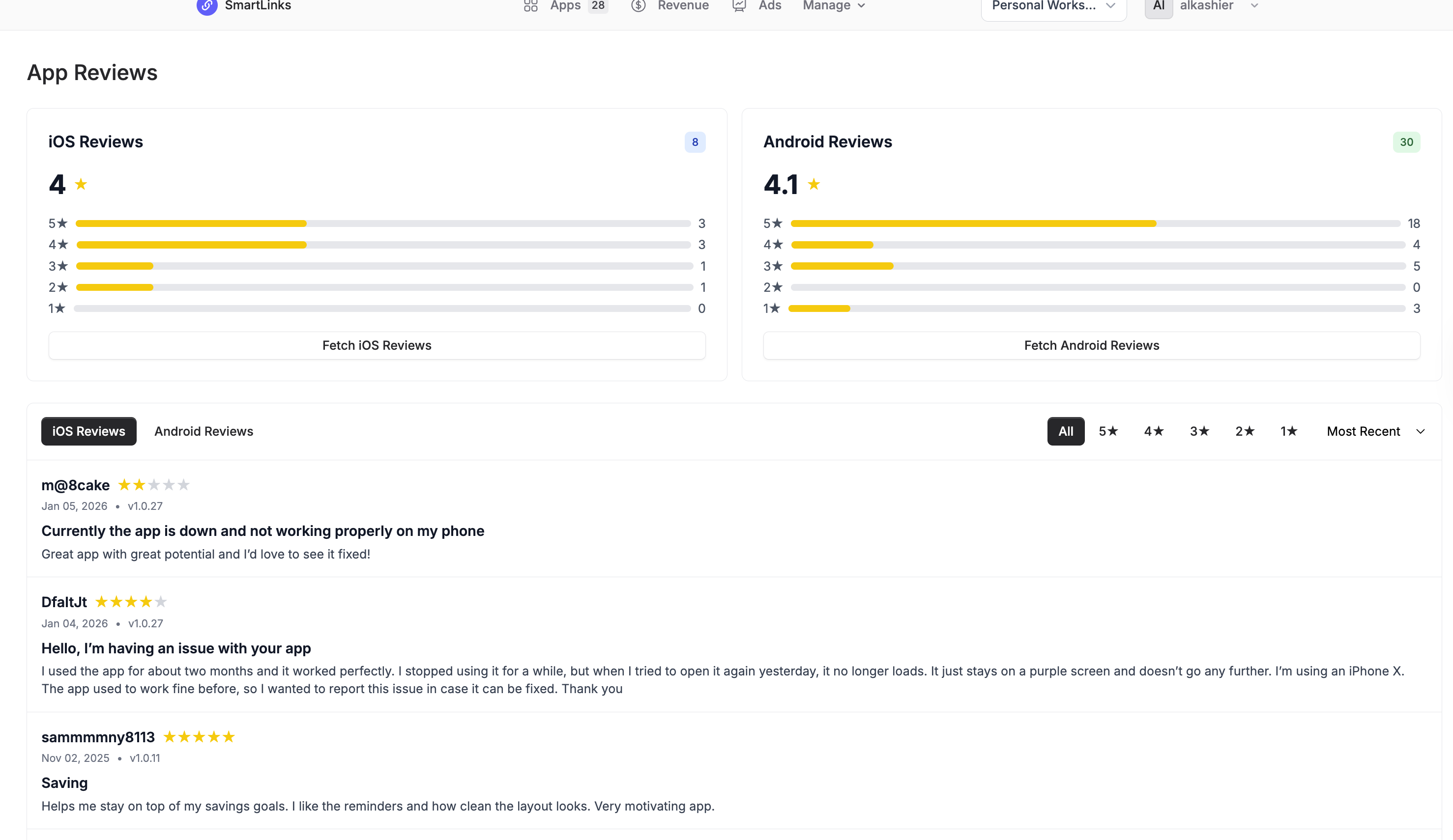 App Reviews